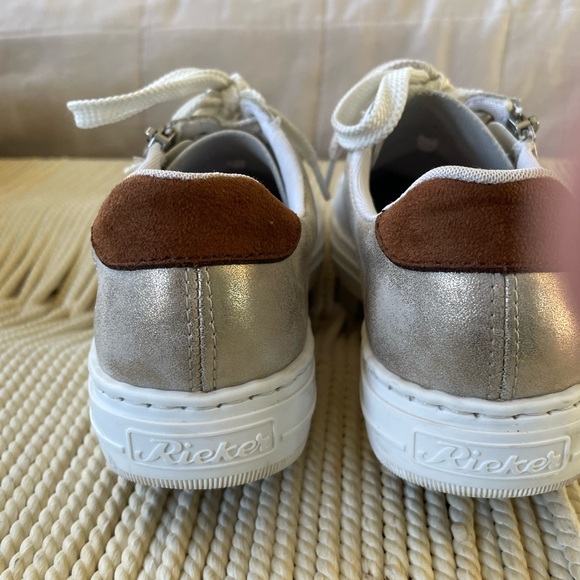 Rieker White and Tan Casual Athletic Shoes - Picture 4 of 7